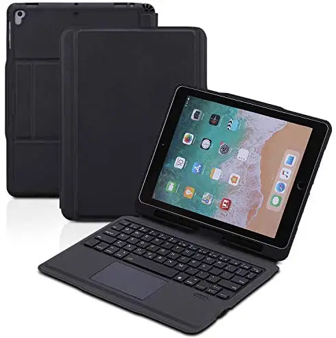 iPad Keyboard Case 9.7 for iPad 2018 (6th Gen)-iPad 2017 (5th Gen)-iPad Pro 9.7-iPad Air 2 & 1 iPad Cases with Keyboard&touchpad-Cover Detachable Bluetooth Wireless Keyboard Case for ipad