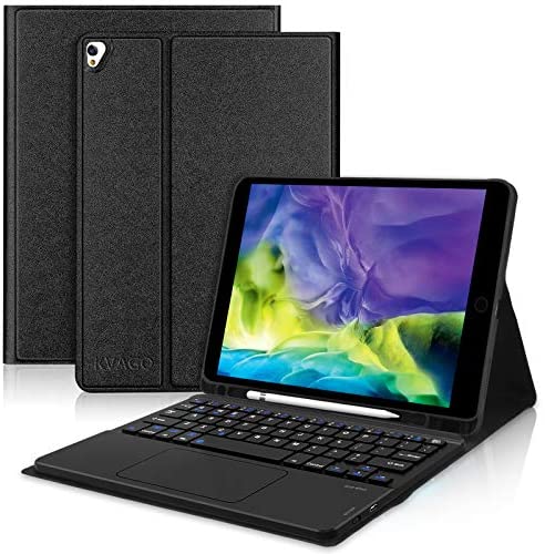 iPad Keyboard Case with Touchpad 10.2 inch- Compatible with iPad 8th Generation(2020), 7th Gen(2019), Air 3, Pro 10.5, Protective Folio Cover with Wireless Bluetooth Keyboard -Black