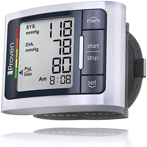iProven Blood Pressure Cuff, Automatic Wrist Blood Pressure Monitor with Irregular Heartbeat Detection, 1 Size bp Cuff fits All, Compact and Easy to Carry Digital Home Blood Pressure Monitor, BPM-337