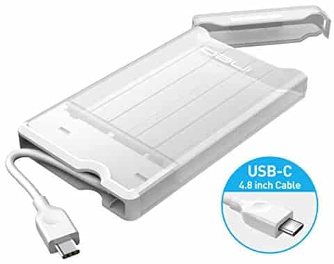 ineo 2.5 inch USB 3.1 Gen 2 Type C Tool-Free External Hard Drive Enclosure for 9.5mm & 7mm SATA HDD SSD [C2573c]