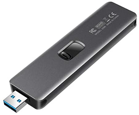 ineo M.2 NGFF USB 3.1 Gen 2 Type-A Aluminum Retractable (B Key & B+M Key SATA) SSD Enclosure [C2588 NGFF Type A]