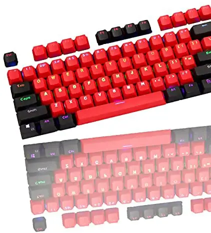 keycaps 60 Percent, PBT Full Size Ducky one 2 Mini Backlit keycap Set with Key Puller OEM Profile US Layout, Suitable for DIY MX switch/61/87/104 RGB Mechanical Gaming Keyboard (Keycap only)