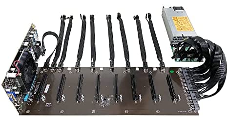 soontech Mining Rig, 8 GPU Complete Miner Rig, Mining Machine System for Building a Bitcoin Mining Rig, GPU Miner Including Motherboard, CPU, SSD, RAM, PSU