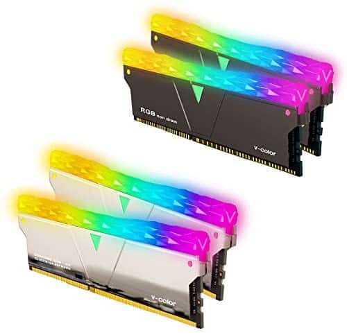 v-Color Prism Pro RGB SCC(2+2) Kit 32GB (2x16GB) 3200MHz (PC4-25600) DDR4 RAM with RGB Filler Kit Gaming Desktop Memory Module Ram Upgrade (SCC-TL1632816A-E6PRSWK)