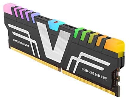 v-Color Prism RGB 8GB (1 x 8GB) DDR4 3200MHz (PC4-25600) CL16 1.35V Desktop Memory Module Ram Upgrade Gaming UDIMM -Grey (TL48G32S8RRGB16)