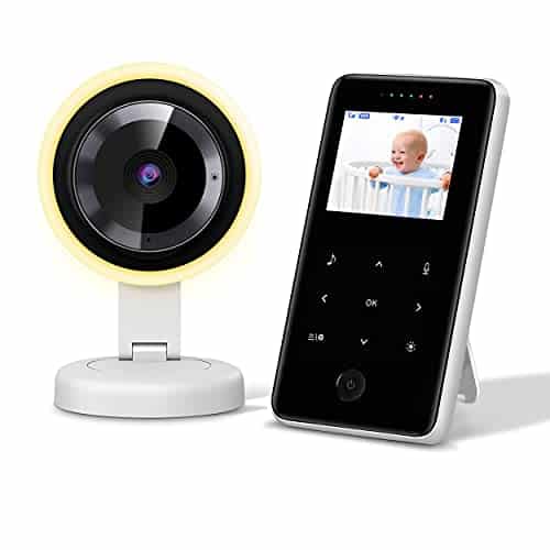 【2021 Newest】Video Baby Monitor with Camera, Audio and Night Light, Digital 2.4Ghz Wireless Baby Monitor, Auto Night Vision, Touch Control, Two-Way Talk, 960ft Range, VOX Mode, 2.4 Inch Display