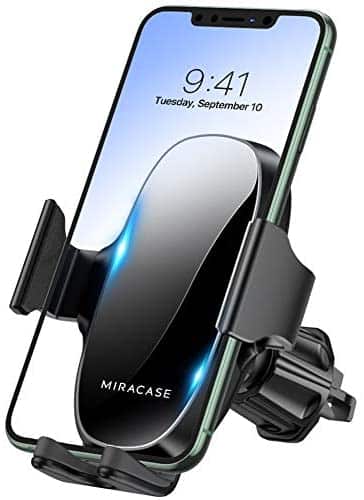 【2021 Upgraded】 Miracase Car Phone Mount, Air Vent Cell Phone Holder for Car, Universal Car Phone Holder Cradle Compatible with iPhone 12 Pro Max/12/11 /11 Pro Max/XR/Xs/8/7,S10+ and More