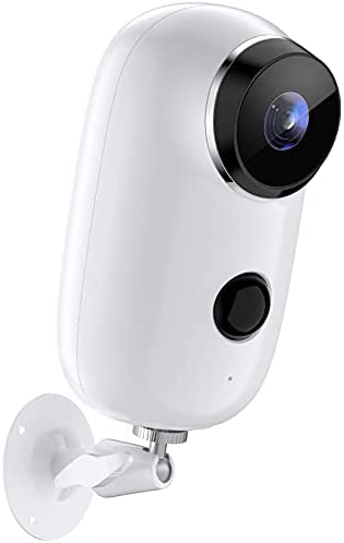【2021Updated】 Security Cameras Indoor/Outdoor Wireless,With Rechargeable Battery Powered Wifi Camera,Upgraded Night Vision Home Security Camera,2-Way Audio and SD Storage,Advanced AI Person-Detection