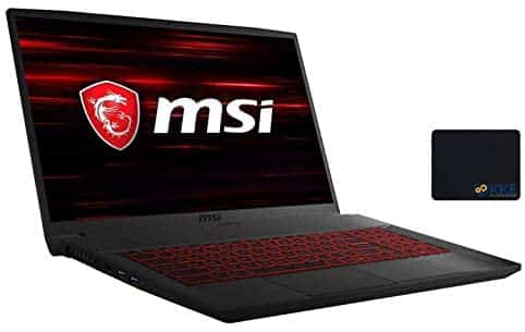 MSI GF75 Gaming Laptop, 17.3″ Full HD 144Hz Screen, Intel Core i5-10300H Processor, GeForce GTX 1650Ti Graphics, 16GB RAM, 256GB SSD+1TB HDD, WiFi-6, Backlit Keyboard, Win10 Home, KKE Mousepad