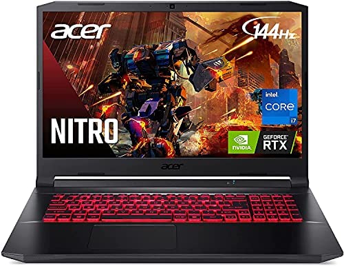Acer Nitro 5 Gaming Laptop | i7-11800H | NVIDIA GeForce RTX 3050Ti Laptop GPU | 17.3″ FHD 144Hz IPS Display | Killer Wi-Fi 6 | Backlit Keyboard | Tikbot Accessories (32GB RAM | 1TB PCIe SSD | 1TB HDD)