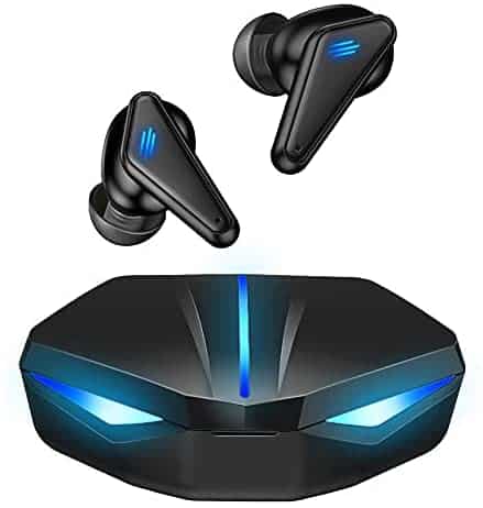 Wireless in-Ear Earbuds Bluetooth 5.0 Headphones Sports Waterproof Earphone Game/Music Mode 55ms Latency Stereo Earbuds with Dazzle Charging Case