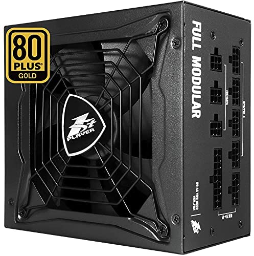 1STPLAYER 750W Gaming Power Supply,PC Power Supply,Fully Modular 80 Plus Gold Certified,PSU 750W Power Supply with 140mm Fan,10 Year Service Time ATX Power Supply,Japanese Capacitors