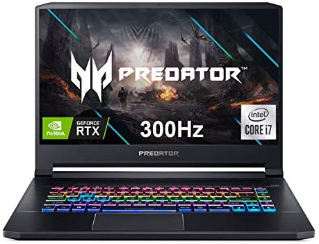 Acer Predator Triton 500 PT515-52-73L3 Gaming Laptop, Intel i7-10750H, NVIDIA GeForce RTX 2070 SUPER, 15.6″ FHD NVIDIA G-SYNC Display, 300Hz, 16GB Dual-Channel DDR4, 512GB NVMe SSD, RGB Backlit KB