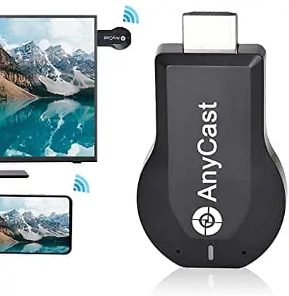 Anycast HDMI Wireless Display Adapter WiFi 1080P Mobile Screen Mirroring Receiver Dongle to TV/Projector Receiver Support Windows Android Mac iOS – Black