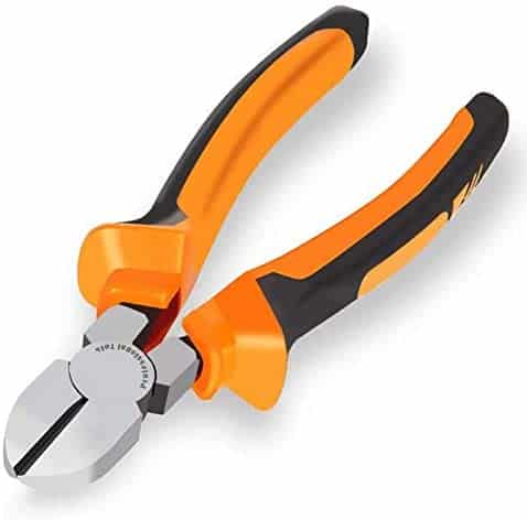 BOENFU Wire Cutters for Artificial Flowers, Crafting, Heavy Duty Side Cutting Pliers, Orange, 6 Inches