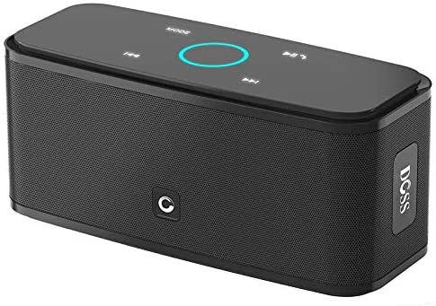 Bluetooth Speakers, DOSS SoundBox Touch Portable Wireless Bluetooth Speakers with 12W HD Sound and Bass, IPX5 Waterproof, 20H Playtime,Touch Control, Handsfree, Speakers for Home,Outdoor,Travel-Black