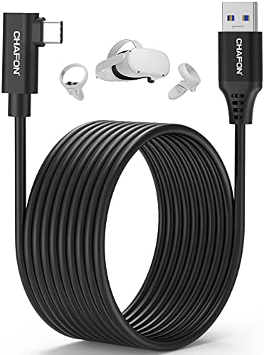CHAFON Link Cable Compatible for Oculus Quest 2,16FT Fast Charging & PC Data Transfer USB C 3.2 Gen1 VR Headset Cord for Gaming PC & Type C Charger