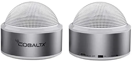 CobaltX Sound Dome Wireless Speakers Set Wireless Dual Speakers with Bluetooth Portable Wireless TWS Mini Speakers Compatible with iPhone True Stereo Dual Speaker