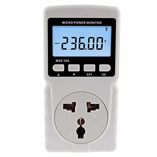 Digital Power Meter Wattmeter Energy Consumption Meter Watt Voltage Current Frequency Electricity Usage Monitor Plug-in Socket Design