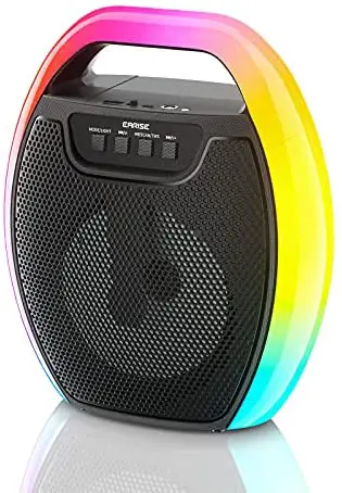 EARISE D61 Bluetooth Speaker with RGB Lights, Wireless Portable Speaker with TWS, 12H Playtime, HD Stereo Sound for Outdoor Travel Party