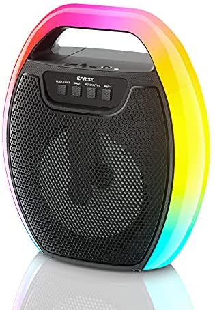 EARISE D61 Plus Bluetooth Speaker with RGB Lights, Wireless Portable Speaker with TWS, 12H Playtime, HD Stereo Sound for Outdoor Travel Party