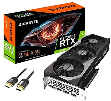 GIGABYTE GeForce RTX 3070 OC REV2.0 Graphics Card 8G 256-bit GDDR6, PCIe 4.0 x16, 3X WINDFORCE Fans, LHR Version, RGB Fusion 2.0, 2X HDMI 2X DisplayPort w/ Mytrix HDMI 2.1 Cable(4k@120Hz/8K@60Hz)