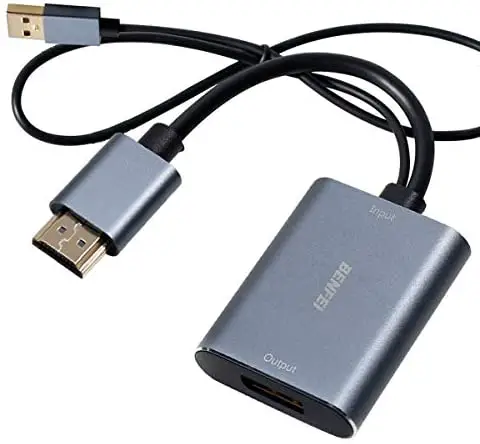 HDMI to DisplayPort, Benfei HDMI to DisplayPort Adapter Resolution Up to 4K@60Hz Compatible with Laptop, Xbox 360 One, PS4 PS3 HDMI Device – HDMI Input to DisplayPort Output