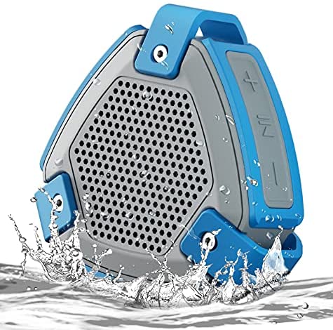 HEYSONG Bluetooth Shower Speaker, Cute Mini Portable Waterproof Outdoor Speakers, IP67 Wireless Speaker with Stereo Sound, 15H Playtime with Enhanced Bass for Home Party, Beach, Pool, Travel