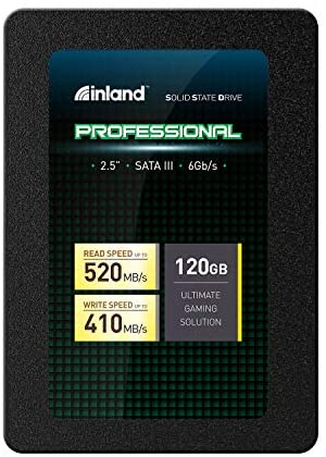 Inland Professional 120GB SSD 3D NAND SATA III 6Gb/s 2.5″ 7mm Internal Solid State Drive (120GB)