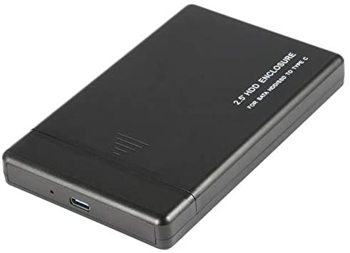 JacobsParts 2.5″ HDD SSD Enclosure USB 3.1 Type-C to SATA-III Screwless External Hard Drive Case, Supports UASP