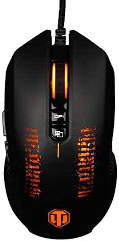 KONIX World of Tanks M-30 USB PC Wired up to 3200 DPI Shooter Gaming Mouse – Black/Orange
