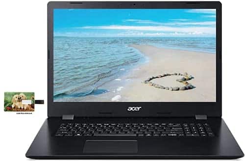 Newest Acer Aspire 3 17.3″ HD+ Laptop Computer, 10th Gen Intel Quad-Core i5-1035G1 (Beats i7-7500U) Up to 3.6GHz, 16GB DDR4, 512GB PCIe SSD, DVD-Writer, Windows 10 Home, 32GB Tela USB Card
