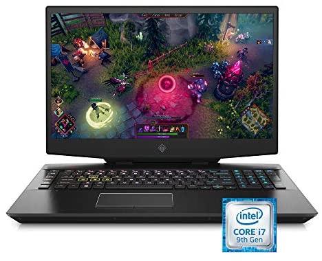 Omen by HP 2019 17-Inch Gaming Laptop, Intel i7-9750H, NVIDIA GeForce RTX 2070 (8 GB), 16 GB RAM, 512 GB Solid-State Drive, VR Ready, Windows 10 Home (17-cb0080nr, Shadow Black)