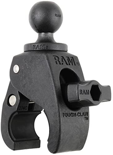 RAM Mounts RAP-B-400U Tough-Claw Small Clamp Base with Ball with B Size 1″ Ball for Rails 0.625″ to 1.5″ in Diameter