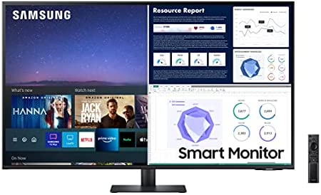 SAMSUNG 43 Inch 4K Smart Monitor, UHD Monitor, Computer Monitor, Smart TV Apps, Microsoft 365, 4K UHD Display, Eye Saver Mode, M7 Series, M70A (LS43AM702UNXZA)