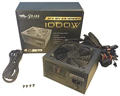 SHARK TECHNOLOGY 1000W Black ATX12V EPS12 Silent 120mm Fan Gaming PC 2X PCI-E Power Supply ATX PSU