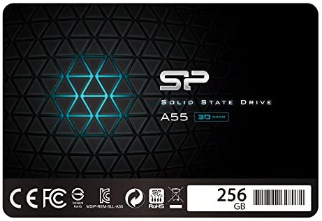 SP 256GB SSD 3D NAND A55 SLC Cache Performance Boost SATA III 2.5″ 7mm (0.28″) Internal Solid State Drive (SP256GBSS3A55S25)