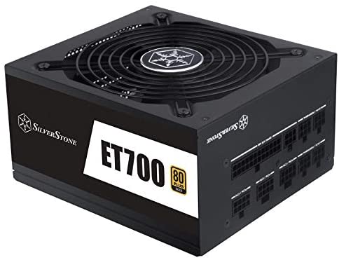 Silverstone Technology ET700-MG 700 Watt Fully Modular Plus Gold ATX Power Supply with Flat Black Flex Cables and Improved Capacitors (SST-ET700-MG)
