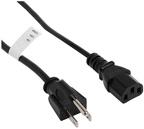 StarTech.com 6ft Standard Computer Power Cord (NEMA 5-15 to IEC 60320 C13) – 18 AWG Replacement IBM AC Power Cable for PC or Monitor -125V, 10A (PXT101),Black