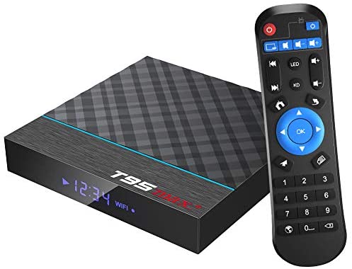 TV Box, TUREWELL T95 Max Android 9.0 TV Box Chip H6 Quad-core Cortex-A53 4GB RAM 32GB ROM Smart TV Box 3D 6K Ultra HD H.265 2.4GHz WiFi Ethernet HD [2019 Newest]