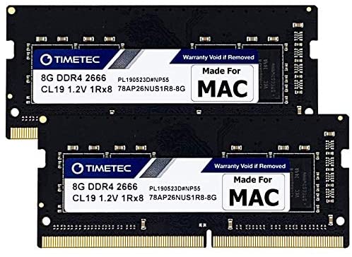Timetec 16GB KIT(2x8GB) Compatible for Apple DDR4 2666MHz for Mid 2020 iMac (20,1 / 20,2) / Mid 2019 iMac (19,1) 27-inch w/Retina 5K Display, Late 2018 Mac Mini (8,1) PC4-21333 / PC4-21300 MAC RAM
