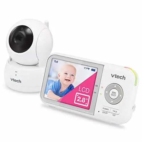 VTech VM923 Video Baby Monitor with 19-Hour Battery Life, 1000ft Long Range, Pan-Tilt-Zoom, Enhanced Night Vision, 2.8” Screen, 2-Way Audio Talk, Temperature Sensor, Power Saving Mode and Lullabies