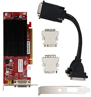 VisionTek Products Radeon 6350 SFF 1GB DDR3 3M DMS59 with 2X DVI-I to VGA Adapter Graphics Cards 900456