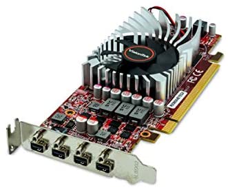 VisionTek Radeon RX 560 4GB GDDR5 4M 4K Graphics Card, 4 Mini DisplayPort, 7.1 Surround Sound, PCI Express, Low-Profile GPU, ATX & SFF (901278)