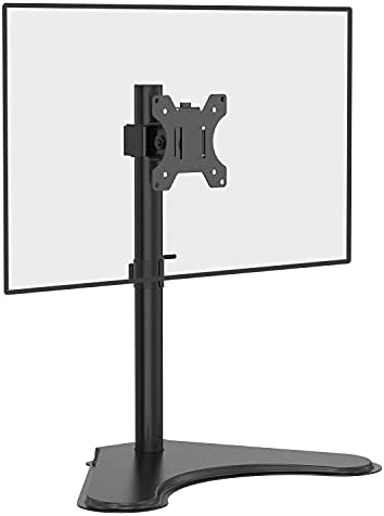 WALI Free Standing Single LCD Monitor Fully Adjustable Desk Mount Fits 1 Screen up to 32 inch, 17.6 lbs. Weight Capacity (MF001), Black