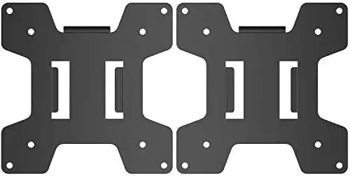 WALI VESA Mounting Plate 75 by 75 mm to 100 by 100 mm for WALI Monitor Mounting System (VESA-2), 2 Pack, Black