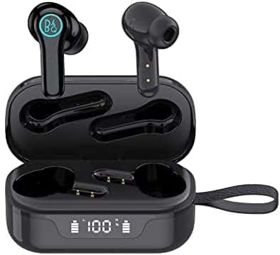 Wireless Bluetooth Earbuds, in-Ear Noise Cancelling Wireless Headphones, Professional Sports Headphones 40 Hours Playing Time/Deep Bass Headset/Touch Control/USB-C Charge(Black)
