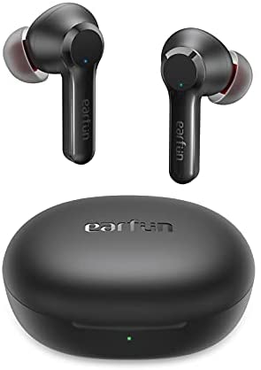 Wireless Earbuds, EarFun Air Pro 2 Hybrid Active Noise Cancelling ANC Earphones, Bluetooth 5.2 Headphones with 6 Mics, in-Ear Detection, Ambient Mode, 34H Playtime Wireless Charging, Volume Control