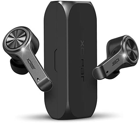 XClear Wireless Earbuds with Immersive Sounds True 5.0 Bluetooth in-Ear Headphones with Charging Case/Quick-Pairing Stereo Calls/Built-in Microphones/IPX5 Sweatproof/Pumping Bass for Sports Black