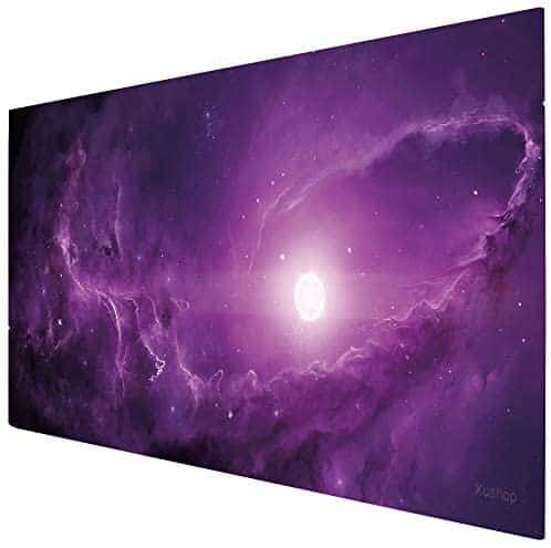 Xushop Gaming Mouse Pad, Large Extended Mouse Pad with Stitched Edge (35.4×15.7 in) XXL Desk Mat for Gamer, Office & Home (90×40 nexusspace012)